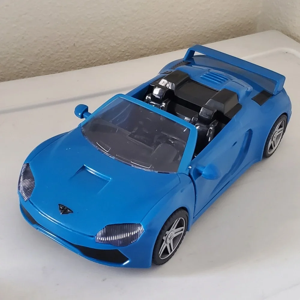Driven by Battat Blue Convertible Sports Car Toy Vehicle DRI-V3N License Plate